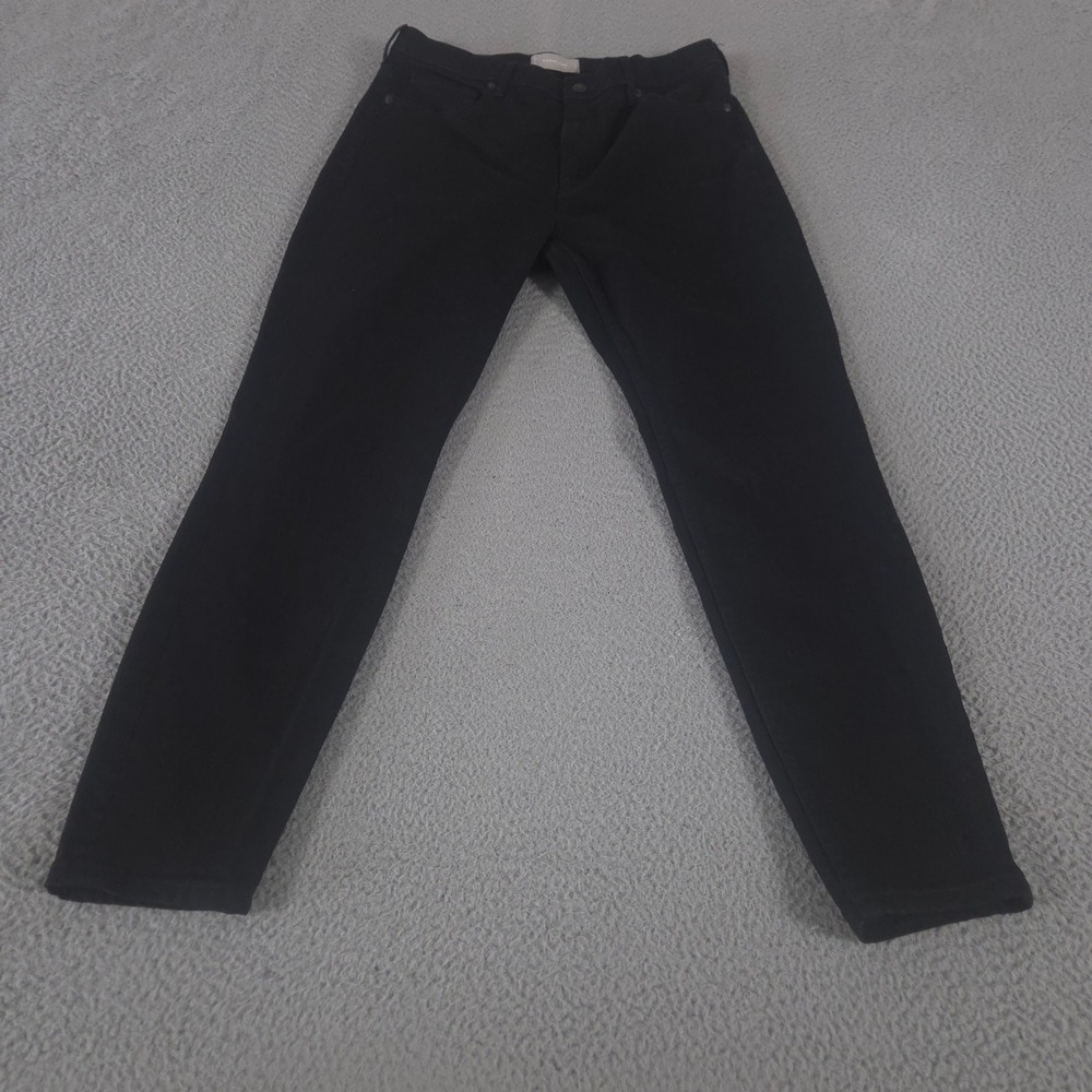 Everlane Jeans Womens 32 Regular Black Skinny High Rise Stretch Denim Pants